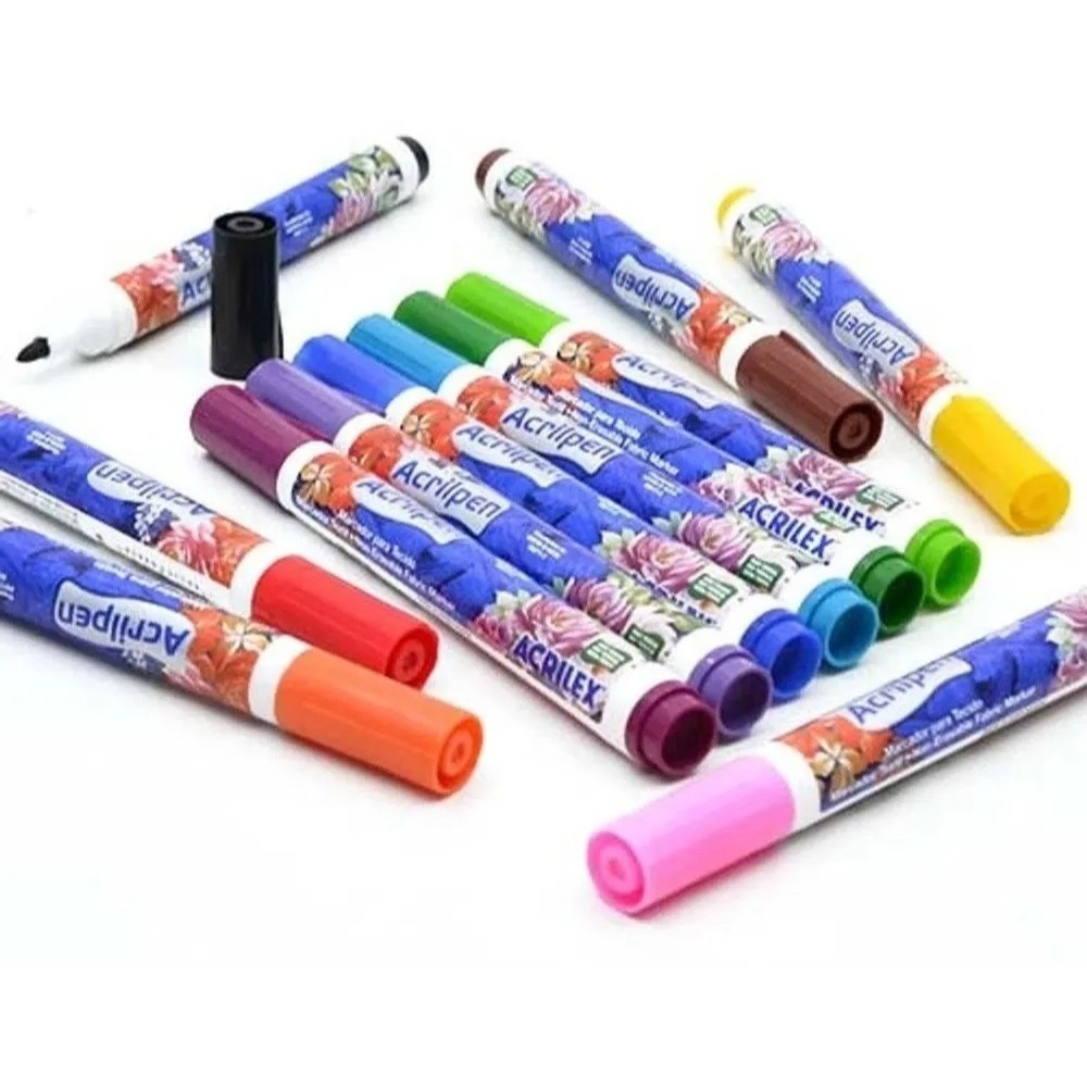 Caneta Para Tecido Acrilpen 2 Unidade - Acrilex - Pintura Permanente e ...