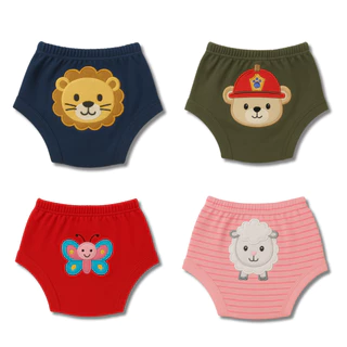Tampa De Fralda Kit Bumbum Bordado Bebe Meninos E Meninas Sortido 04 peças