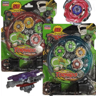 Kit 4 Beyblade Metal Led + Lançador + Arena Promoção Tornado Brinquedo Lança Blay Blade Luz