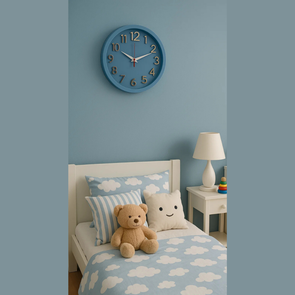 Relogio de Parede 3D Sigma Dourado Azul Plashome Escritório Cozinha Sala Com Mecanismo Silencioso | Shopee Brasil