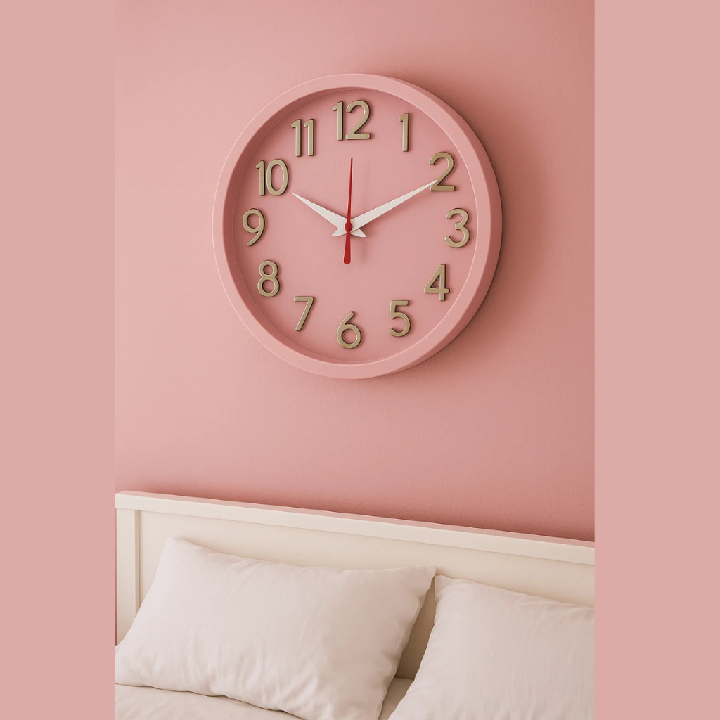 Relógio de Parede 3D Sigma Dourado Rosa Plashome Decoração Quarto Infantil Escritório Sala C/ Mecanismo Silencioso | Shopee Brasil