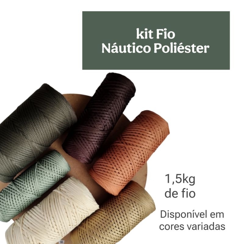 Kit Fio Náutico Poliéster 2 e 3 mm Arttefios- Leia descrição | Shopee ...