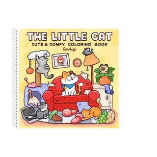 Livro de Colorir The Little  Cat Cozy & Cute  /Impressão Somente Frente/ Tamanho A5 & A4 / 40 Folhas em Oferta na Shopee