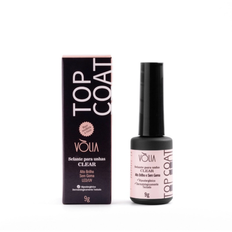 Top Coat Clear Selante Para Unhas - Vólia - 9g | Shopee Brasil