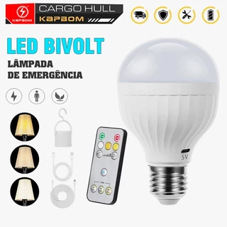 Lâmpada Bulbo De Emergência LED Bivolt Recarregável E27 Iluminação Inteligente Falta De Energia