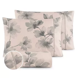 Jogo De Lençol 03 Peças Casal Padrão e Queen Percal 400 Fios Ponto Palito Estampado em Oferta na Shopee