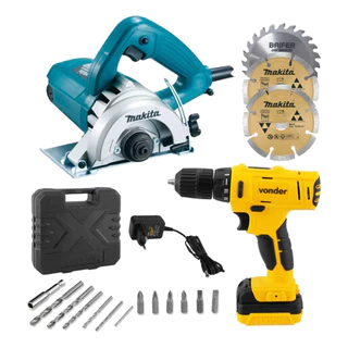 Kit Serra Mármore Makita Furadeira Parafusadeira Acessórios em Oferta na Shopee