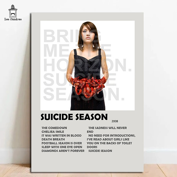 Placa Quadro Decorativo Bring Me The Horizon em MDF 28x20cm