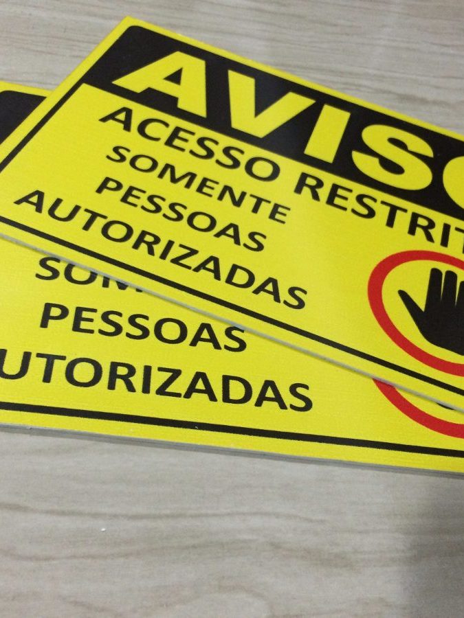 Pack 4 Placas de Identificação em PVC 2 mm Personalizadas com Logo ...