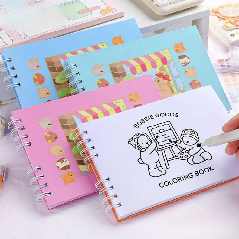 Livro de Colorir Bobbie Goods Caderno de Desenho Pintura Capa Dura Fofo ...