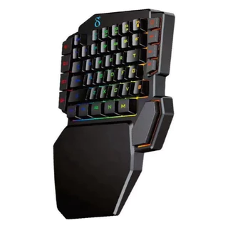 Teclado Gamer RGB Semi Mecânico DELTA-VT045 com Apoio de Pulso USB