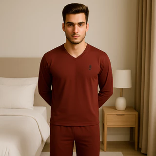 Pijama de Inverno Masculino Manga Longa Calça Comprida Adulto de Frio Alex em Oferta na Shopee