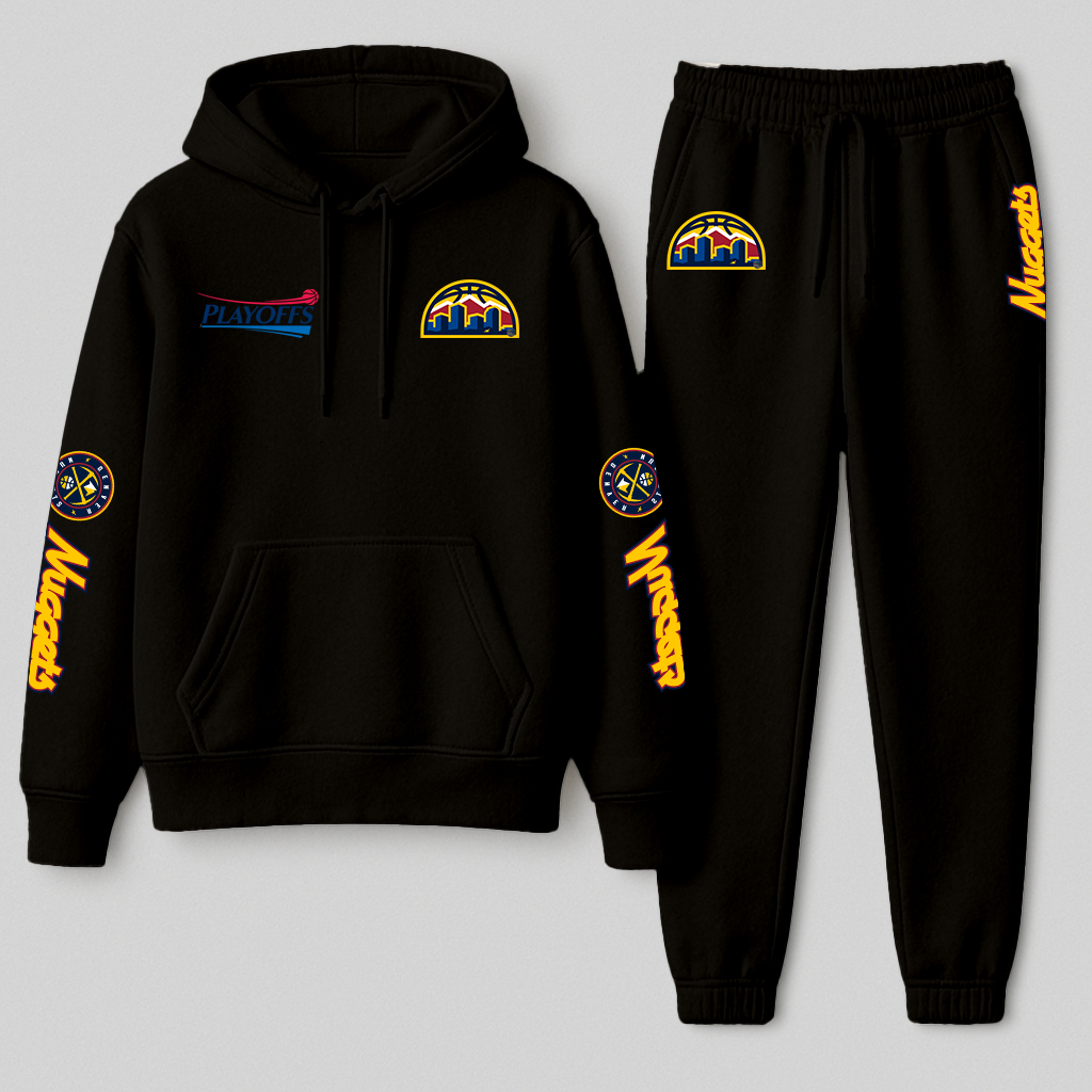 トップス nagets Kit Conjunto Moletom Canguru e calça moletom Com Capuz denver