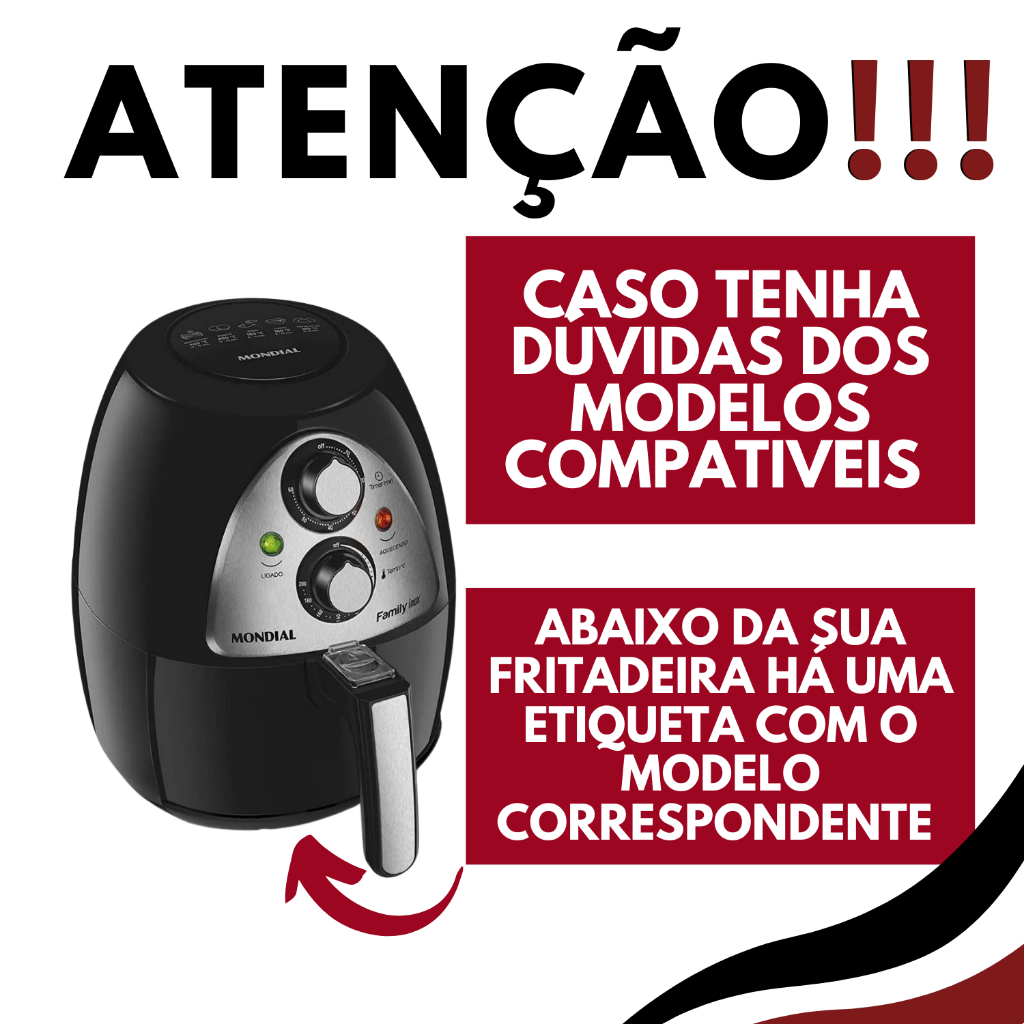 Alça Puxador P/ Fritadeira NAF-05 NAF-03 4 L Air Fryer Mondial