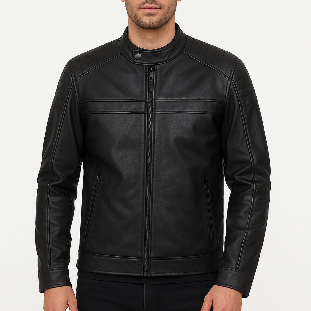 Jaqueta de couro masculina FORRADA Shopee Brasil