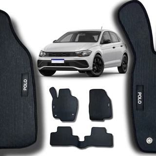 Tapete Emborrachado Vw Polo Traseiro Inteiriço 2018 a 2025