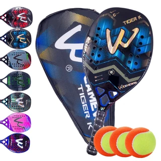 Raquete Beach Tennis Carbono 3k + Capa Protetora e 03 Bolas em Oferta na Shopee