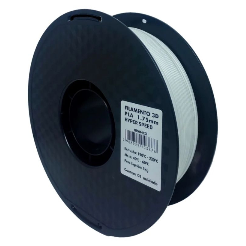 Filamento De Impressora 3d Petg 1,75mm 1kg Preto Masterprint Cor Branco Promoção!!!!