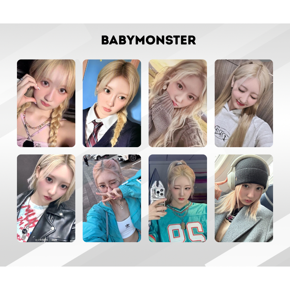 Kpop - BABYMONSTER - Kit photocards fanmade com verso - Ruka