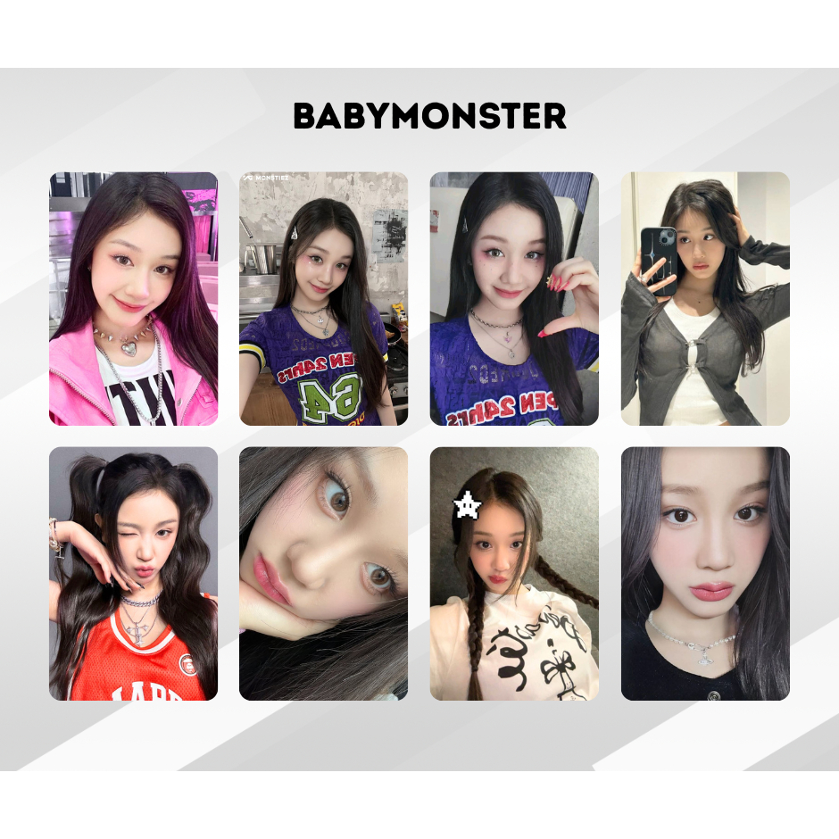 Kpop - BABYMONSTER - Kit photocards fanmade com verso - Ruka
