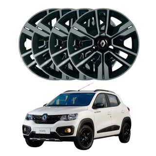 Jogo 4 Calotas Kwid Outsider 2023 Aro 14 Modelo Original Grid em Oferta na Shopee