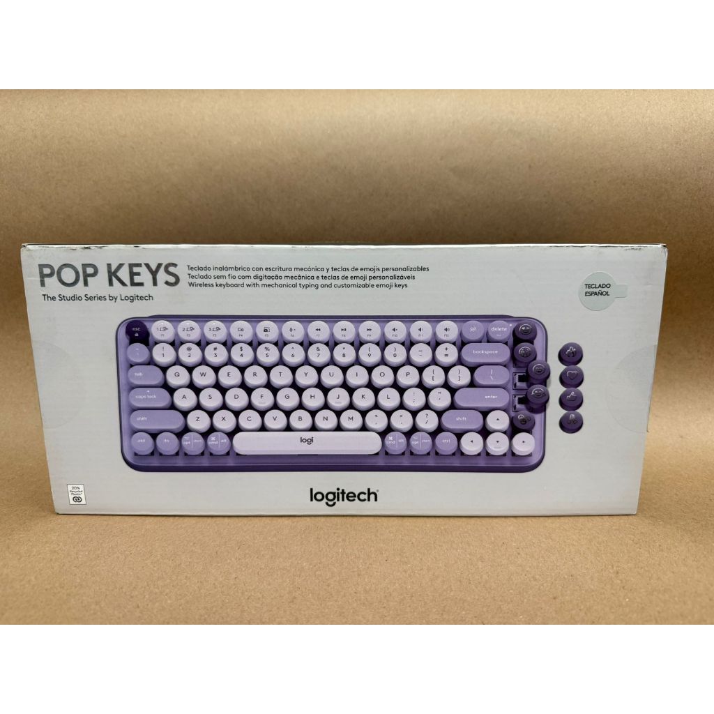 Teclado Mecanico Logitech Pop Keys, Wireless, Roxo, TECLADO ESPANHOL ...