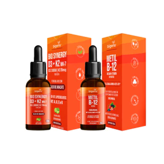 Bigens Kit D3+K2 MK-7 + Metil B12 | 20ml Cada | Ossos, Imunidade e Energia