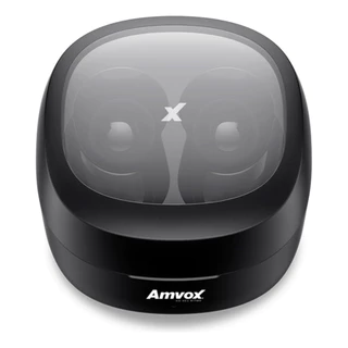 Fone De Ouvido Intra Auricular Amvox Ahp 01 One Bluetooth Cor Preto Luz Preto
