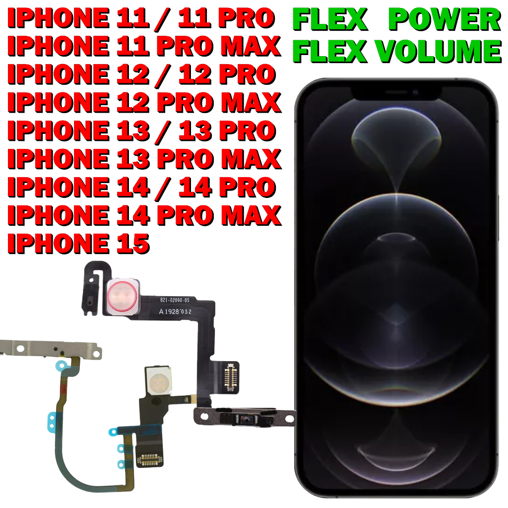 Flex Power + Volume (IPHONE 11 / 11 PRO / 11 PM/ 12 / 12 PRO / 12 PM / 13 / 13 PRO / 13 PM / 14 / 14 PRO / 14 PM / 15))
