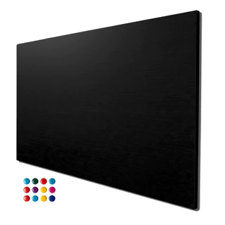 Painel Mural Metálico Porta Retrato PRETO 80x50cm + 12 Imãs Grátis p/ Fotos Recados Lembretes Notas