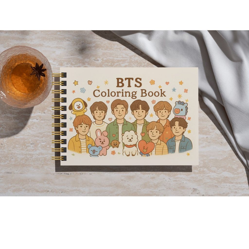 Livro De Colorir BTS Army Estilo Bobbie Goods | Shopee Brasil