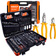 Kit Jogo De Ferramentas Profissionais Oficina Master 178 Peças 5000r + 3 Alicates Robust Mecânico