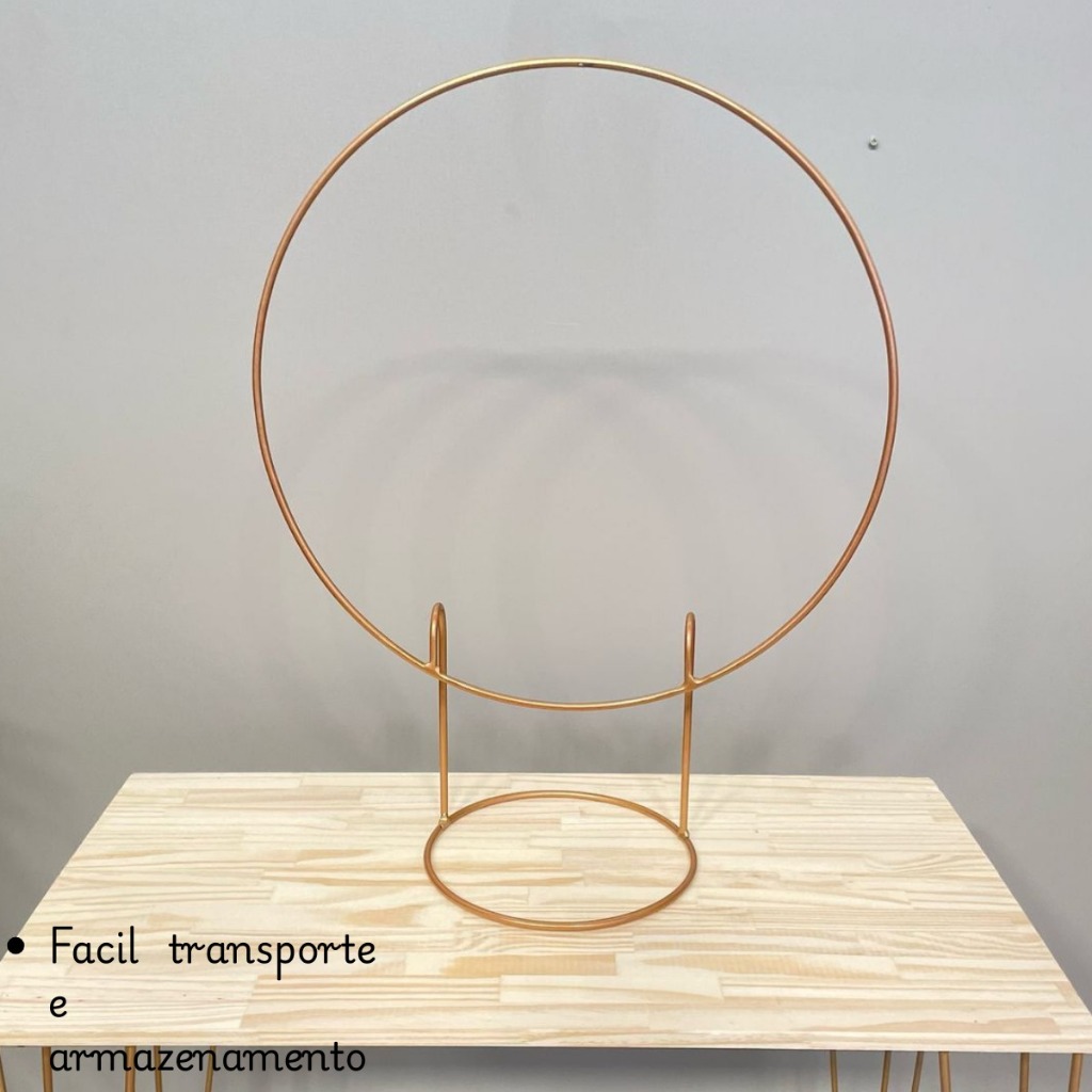 Mini Arco de Mesa Redondo Em Ferro Dourado para Decoração de Festas e ...