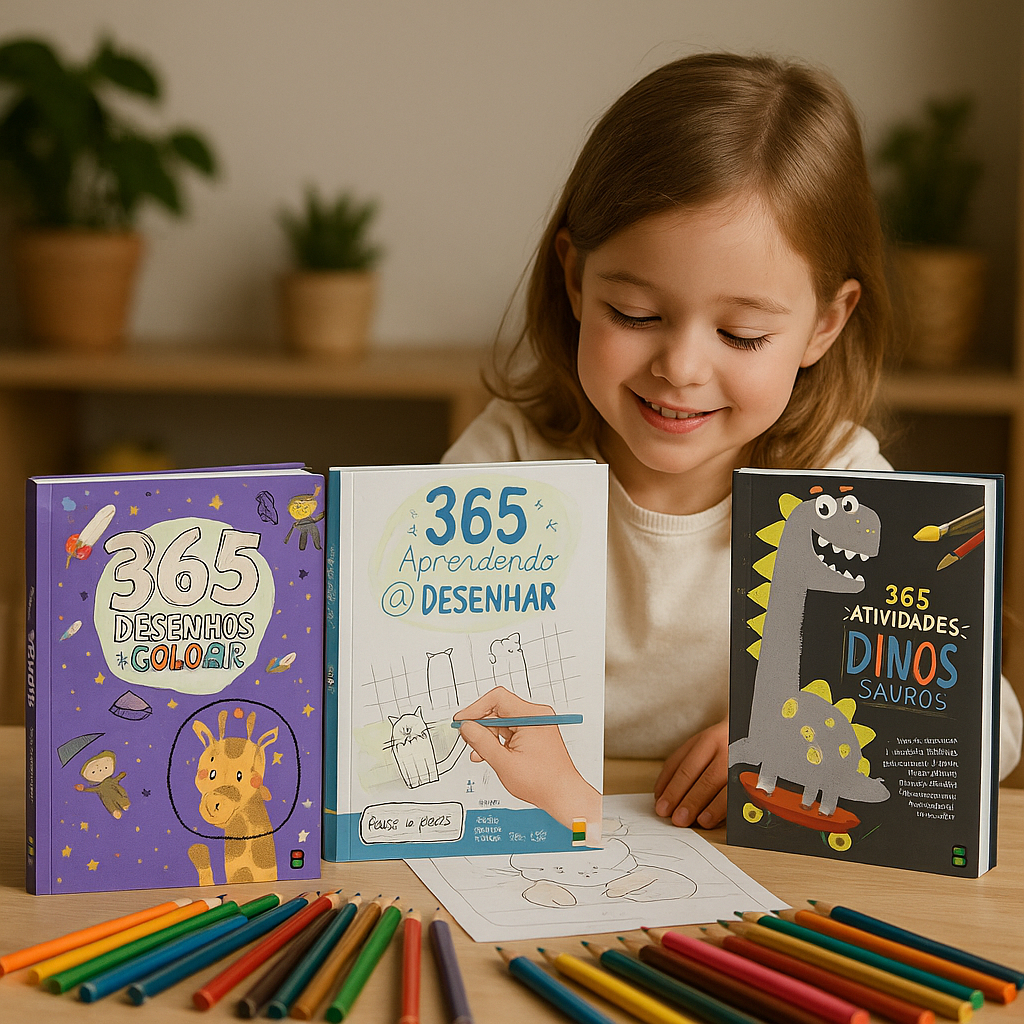 Kit 3 Livros Infantis com Mais de 1000 Atividades | Desenhos para ...