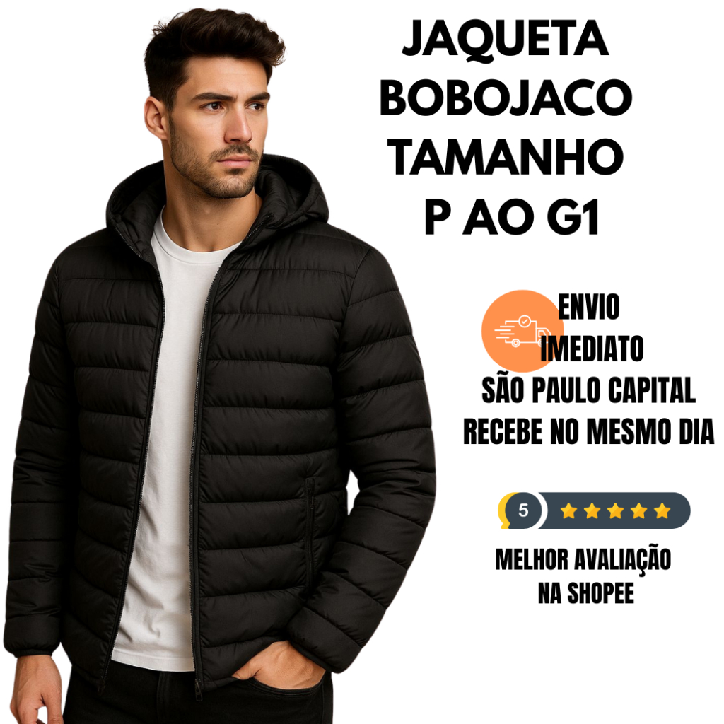 Jaqueta Acolchoada Looks Casaco Masculino Para Frio Intenso - Main Image