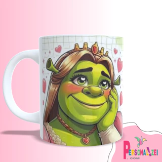 Caneca Porcelana Personalizada Dia dos Namorados Fiona Xícara Personalizada Namorada Presente