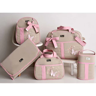 Kit Bolsa Maternidade Menino/Menina Mala de Luxo Térmica Impermeável Luender Baby em Oferta na Shopee