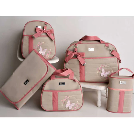 Kit bolsa maternidade menino/menina mala de luxo térmica impermeável luender baby