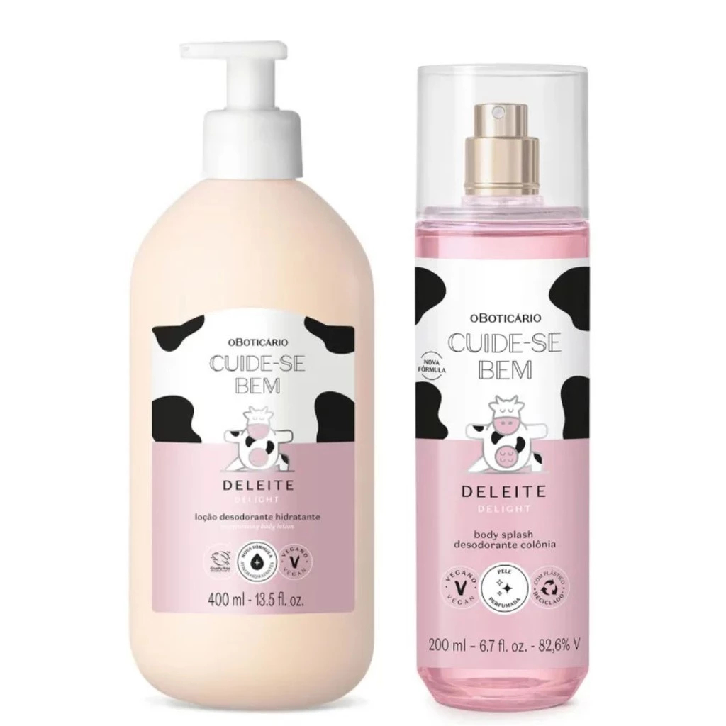 Kit Hidratante Cuide-se Bem Deleite + Body Splash 200ml - O Boticário ...