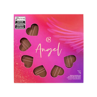 Caixa de Bombom ao Leite Angel Coração 75g Cacau Show em Oferta na Shopee