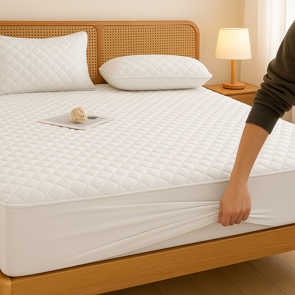 Imagem do produto Capa Protetora Impermeável Com Elástico Colchão Cama Solteiro Matêlado 1