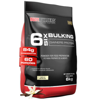 Hipercalórico 6 Six Bulking Gainers Protein 6kg - Para Aumento de Massa - Bodybuilders em Oferta na Shopee