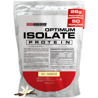 Whey Optimum Isolate Protein 2kg - Auxilia no Ganho de Massa Muscular Magra - Bodybuilders
