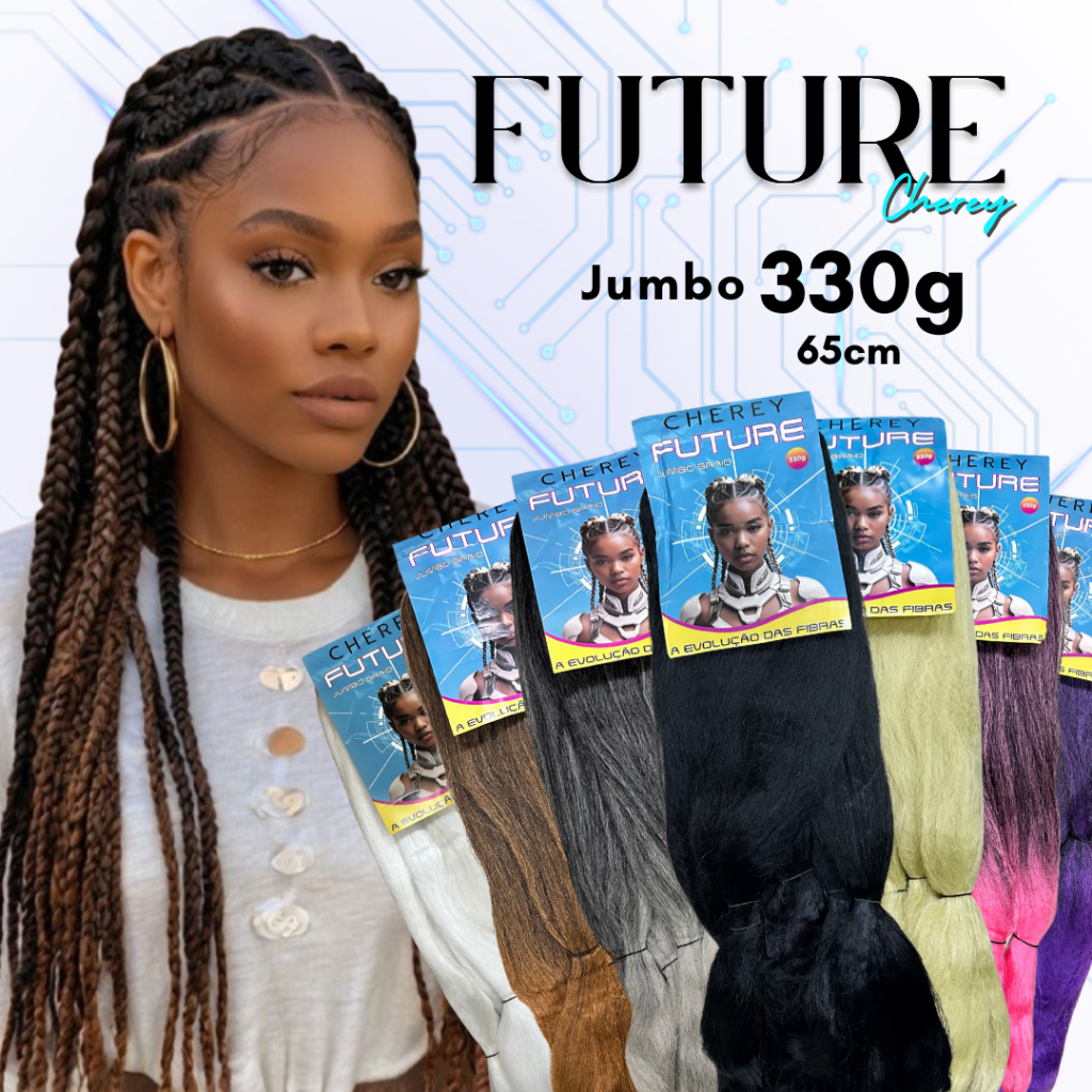 Cherey Jumbo Future 330 Gramas Tranças Afro Box Braids Lançamento