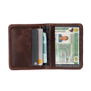 Mini Carteira Porta Cartão Masculino Couro Legitimo Pequena Slim CNH Habilitação