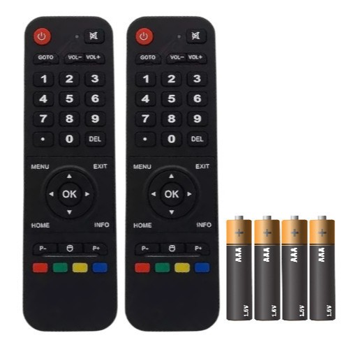 Controle Remoto HTV Smart Tv 3/5/6 7080 kit com 2 controle + 4 Pilhas ...