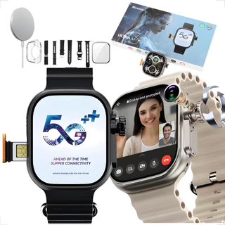 Relógio Smartwatch 5G Câmera Dupla Chip Integrado GPS AMOLED Wi-Fi Videochamada Relógio Inteligente Completo IA Esporte
