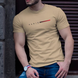Camiseta Masculina Paris França Algodão - Camisa Premium France, Modelagem Slim Fit
