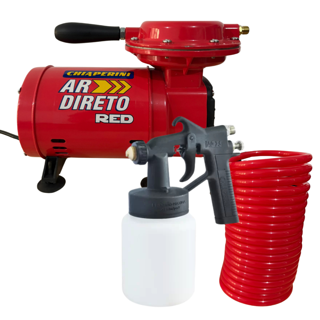 Kit Pistola De Pintura Profissional + Mangueira E Compressor | Shopee ...