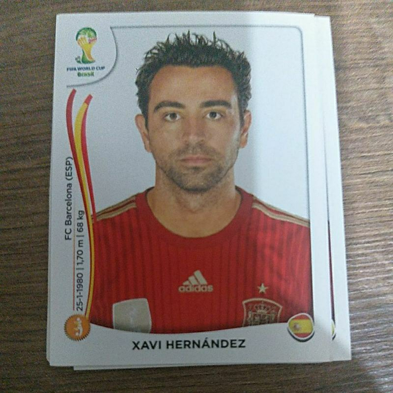 Figurinha 118 do Álbum da Copa 2014 - XAVI HERNÁNDEZ - ESPANHA